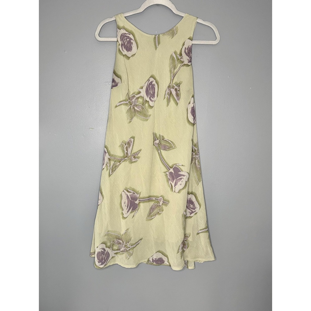 Wild Fable Dress Womens L Sage Green Floral Chiffon Mini Sundress Fairy Easter